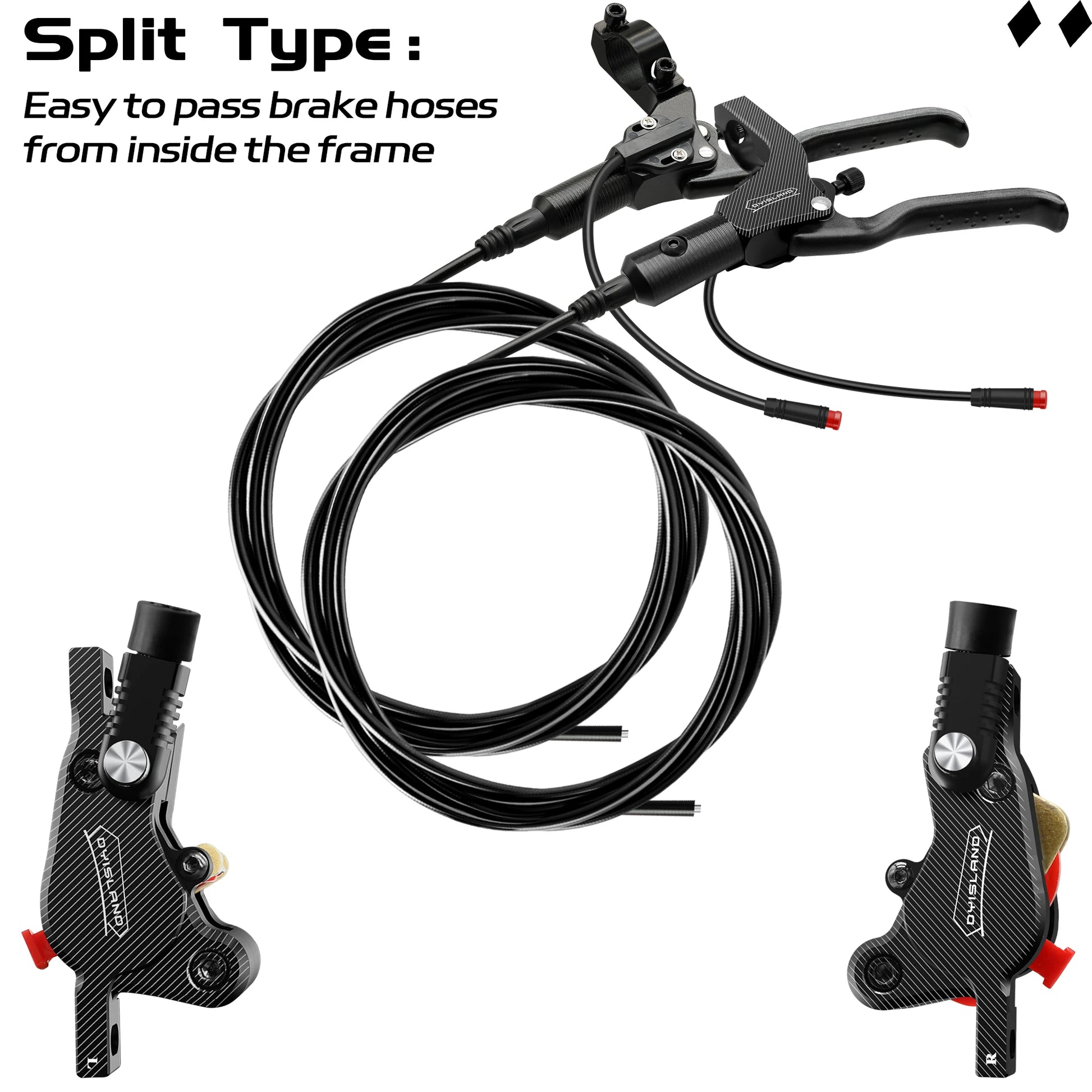 DYISLAND LD210 Electirc Scooter Hydraulic Disc Brake 2PIN Power Off E-Scooter Brake for Kukirin KUGOO Dualtron Kaabo Mantis