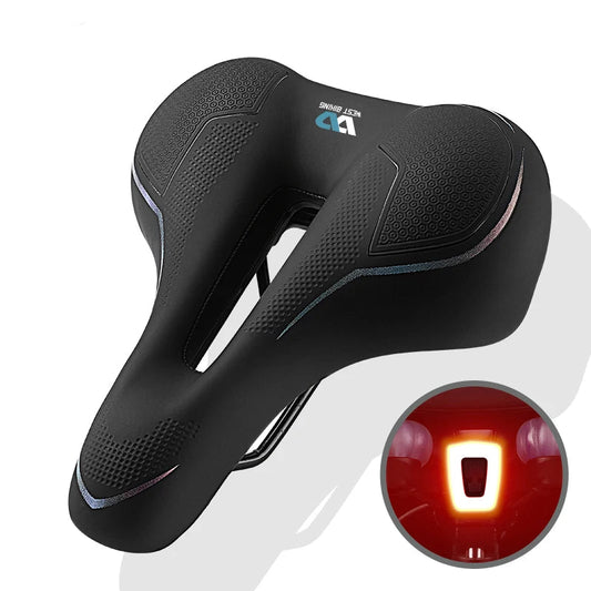 WEST BIKING Thicken Bicycle Saddle Comfortable Shockproof Cycling Seat Hollow Non-slip Soft Cushion Travel MTB Road Bike Saddle