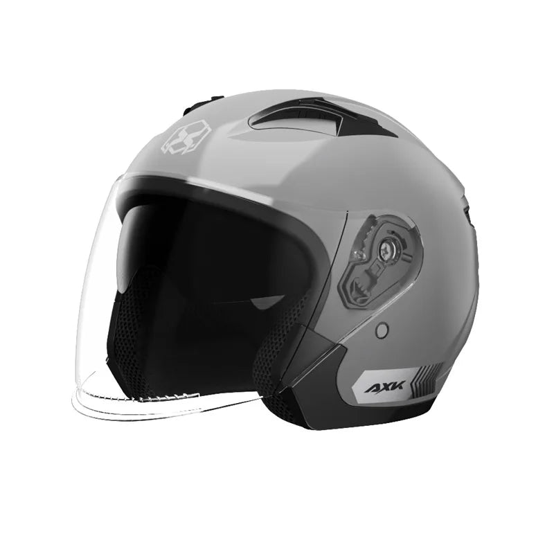 Electric Motorcycle Helmet Men'S Warm Winter Half Helmet Electric Scooter Man Women Four Season 801-1-hui China