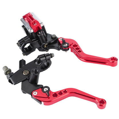 New 1 Pair 22mm Universal Motorcycle Handlebar Master Cylinder Levers Handle Hydraulic Brake Pump Clutch Adjustable Hand Lever