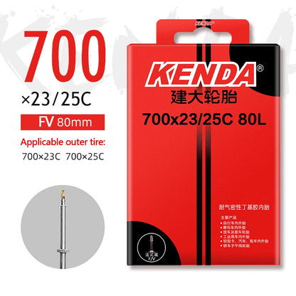 KENDA Bicycle Inner Tube 1PC 700C 23-25C 28-32C 35-43C Schrader Presta Butyl Rubber MTB Road Bike Tube Inner Tyre Bicycle Parts