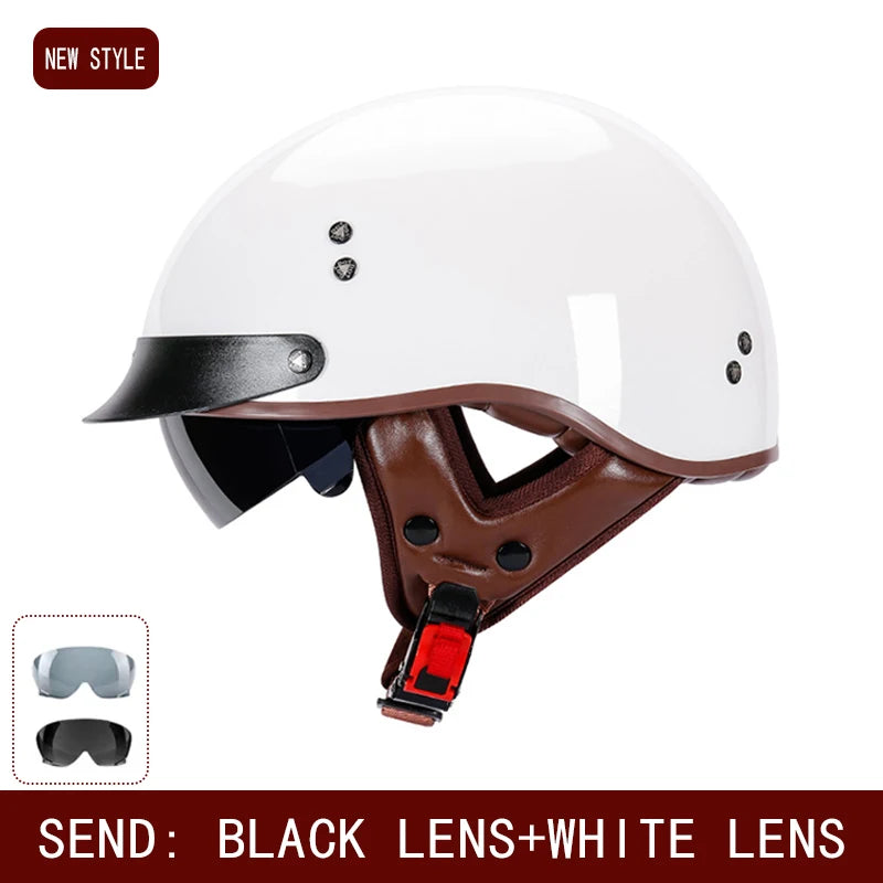 Retro helmet motorcycle helmet motorcycle half helmet four seasons summer wear