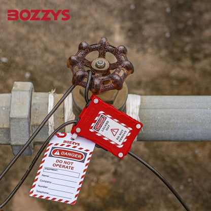 BOZZYS Industrial Adjustable Cable lockout Padlock Safety padlock with 4MM Diameter Cable