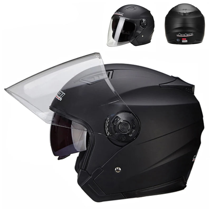 Motorcycle Dual Lens Vintage Helmets Four Seasons Racing Half Casque Helmet