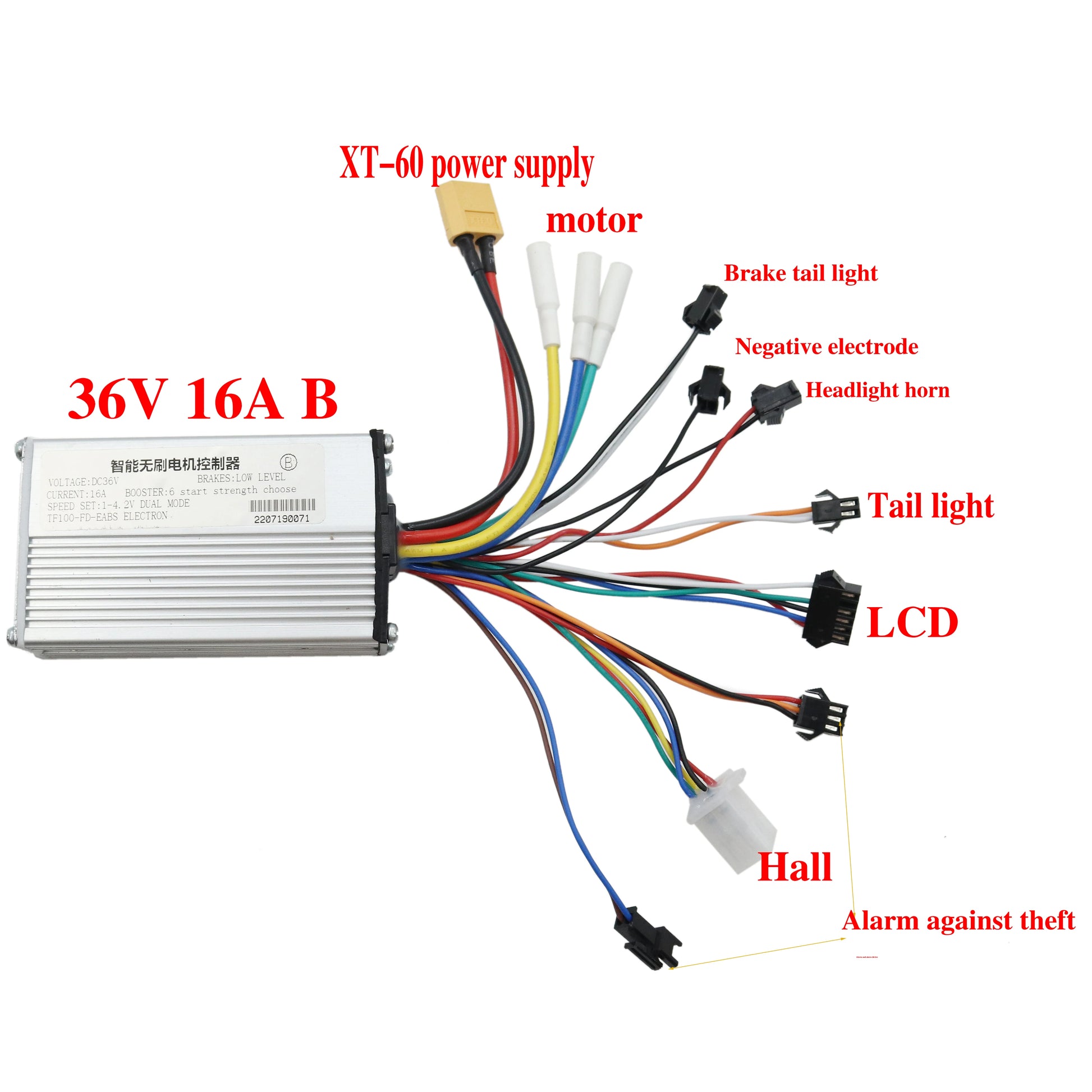 36V 48V Electric Scooter TF-100 Instrument Panel Controller Kit 6-Pin Display and Controller for KuGoo M4 Electric Scooter