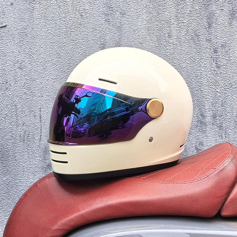 Full face motorcycle helmet - Classic design, suitable for both men and women, with safety protection certified by DOT 6 China