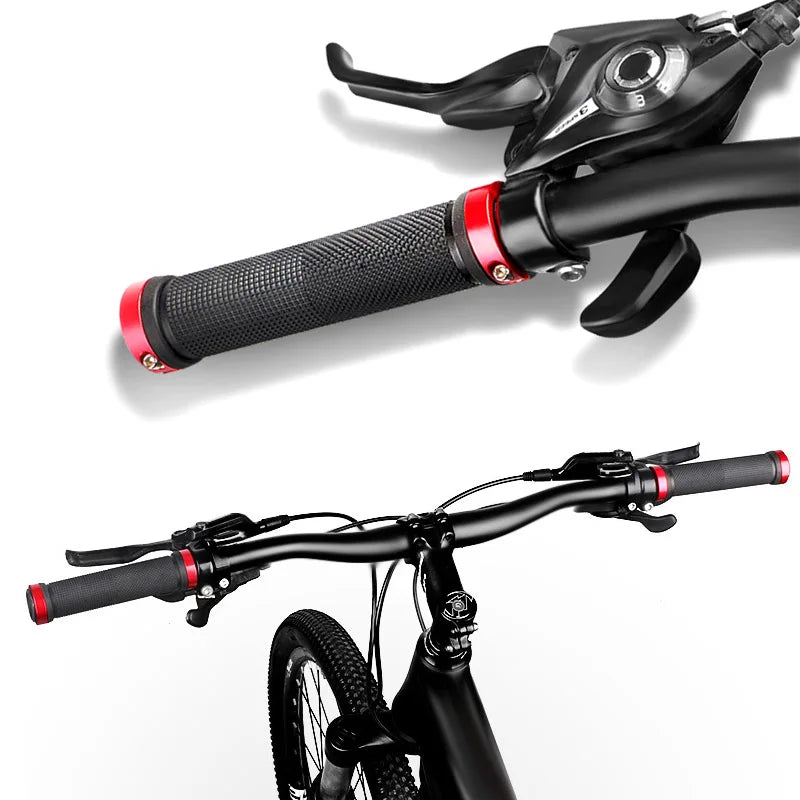 Bicycle Grips BMX Bike Handbar Grips Rubber Bilateral Lock Mountain MTB Bikes Handlebar Grips Non-slip Cycling Bike Accessories