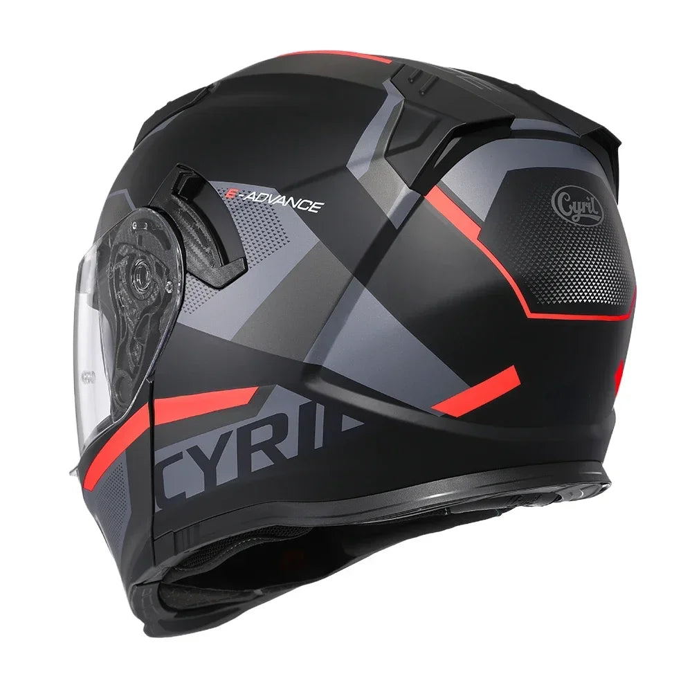 Motorcycle Helmet Dual Visor Modular Flip up Full Face Helmet for Adult Men and Women DOT Approved