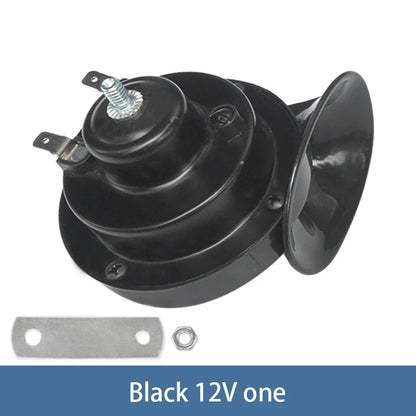 Modified Motorcycle 12V Snail Horn High-frequency Universal 300DB Horn Waterproof Car Electric Horn Black 12V