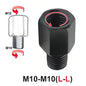 Black Mirror Adapter M10 M8 10MM 8MM Motorcycle Scooter Rearview Mirrors Adapters Right Left Hand Thread Conversion Bolt Screws M10-M10(L-L)