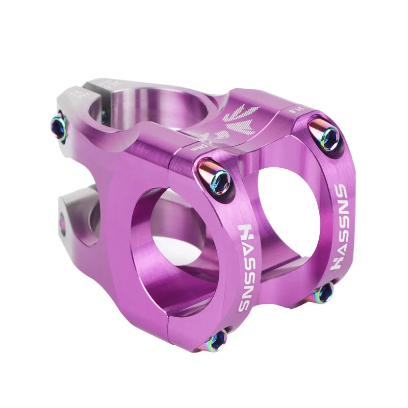 Mtb Power Stem Road Bike Mountain Bicycle Bridge Short Power 35mm Rod Handlebar Table Adjustable Purple-Titanium China