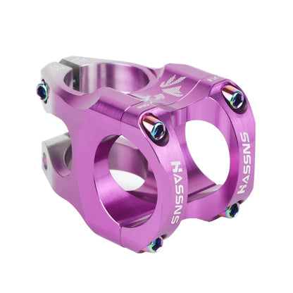 Mtb Power Stem Road Bike Mountain Bicycle Bridge Short Power 35mm Rod Handlebar Table Adjustable Purple-Titanium China