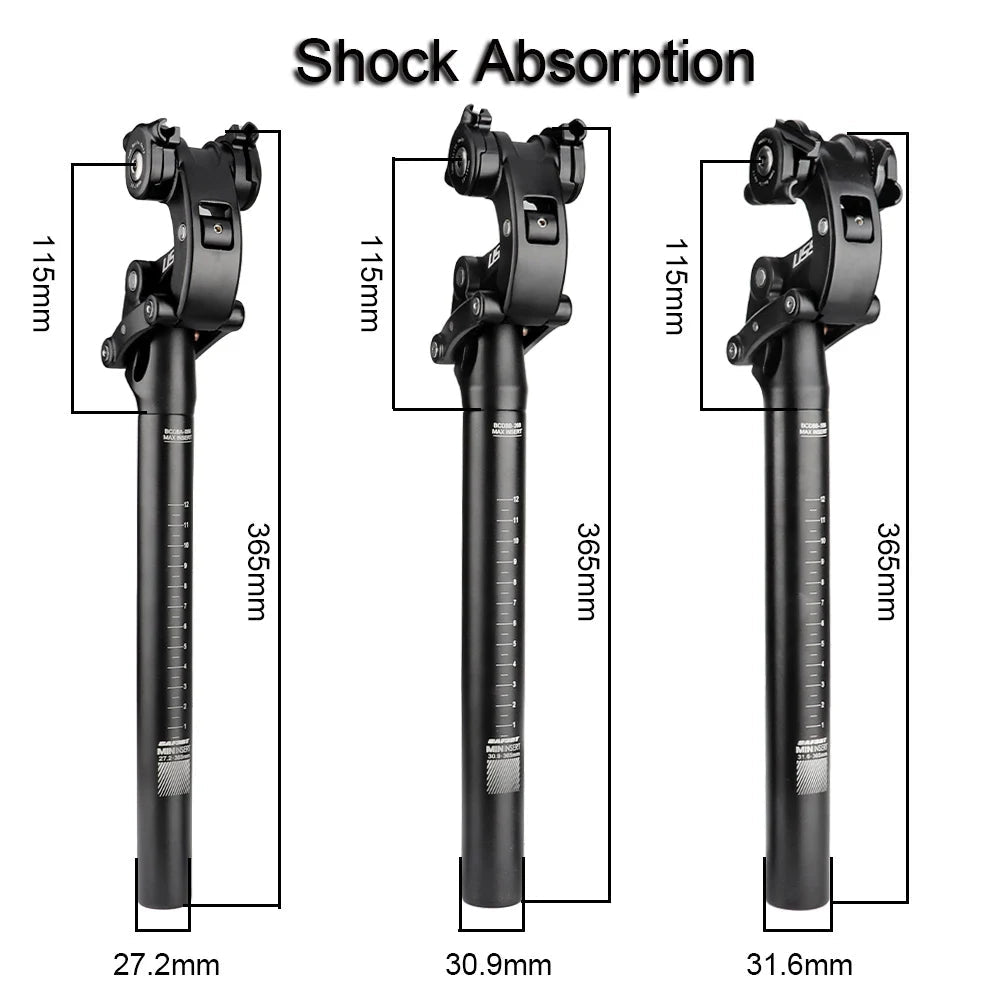 SAFORT Mountain Bicycle Seat Post Shock 27.2 30.9 31.6mm Aluminum Alloy Material Absorber Suspension MTB Bike Seat Tube