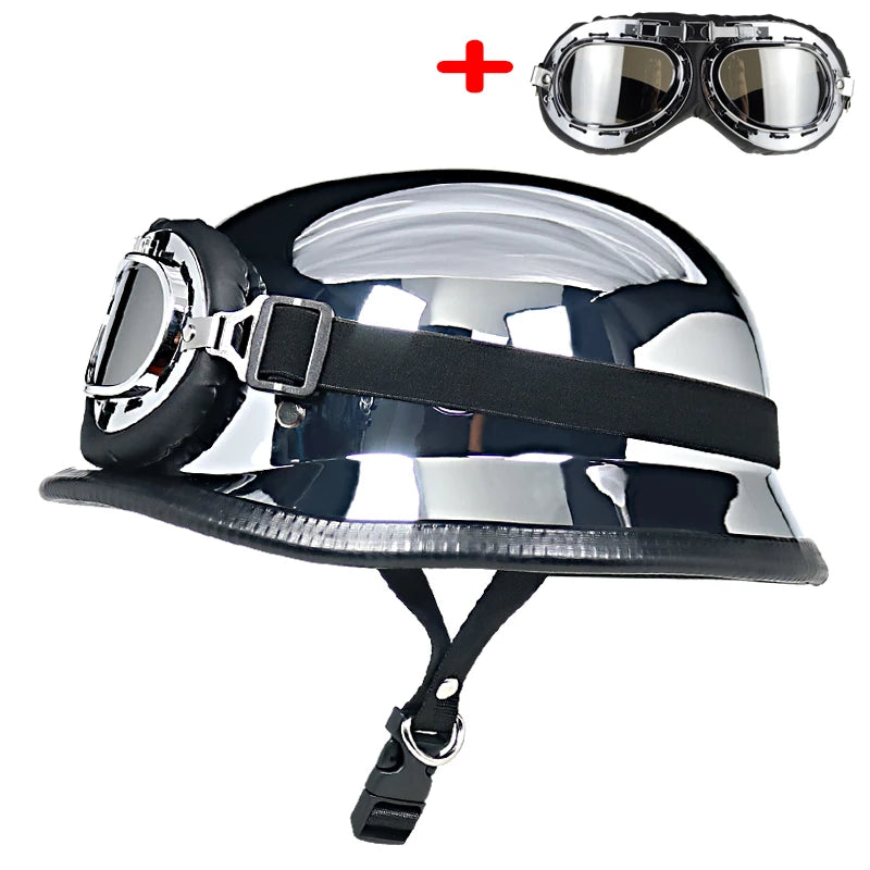 German style motorcycle helmet capacetes open face retro