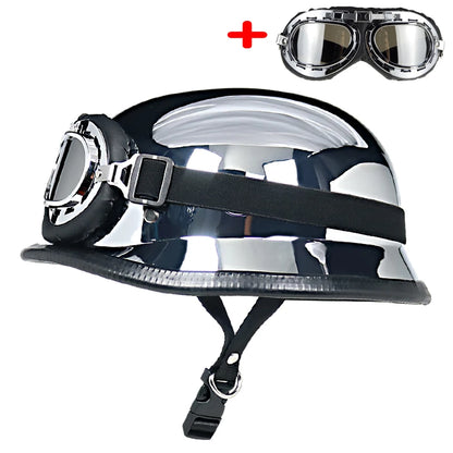 German style motorcycle helmet capacetes open face retro
