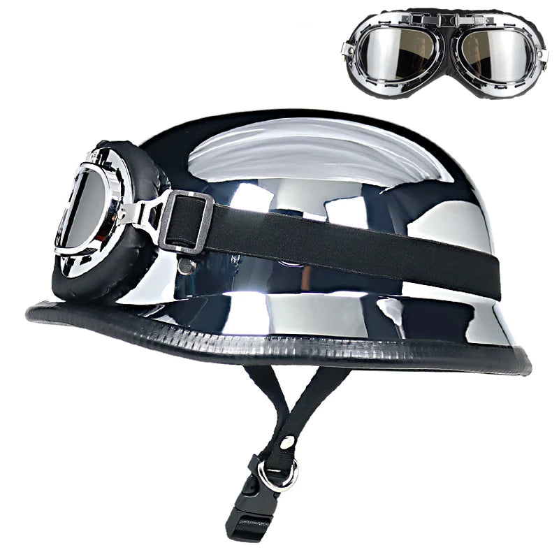 German style motorcycle helmet capacetes open face retro