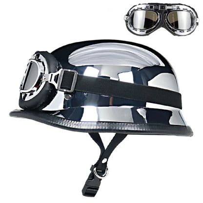 German style motorcycle helmet capacetes open face retro