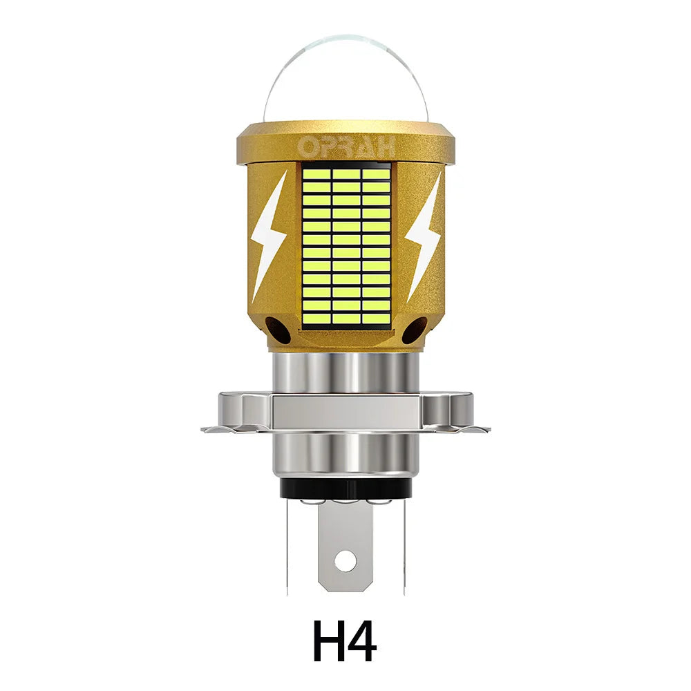 1pcs LED H4 Bulbs For Motorcycle Headlight Accessories H6 BA20D Hi/Lo Beam White Yellow Canbus High Power CSP 3570SMD Moto 12V