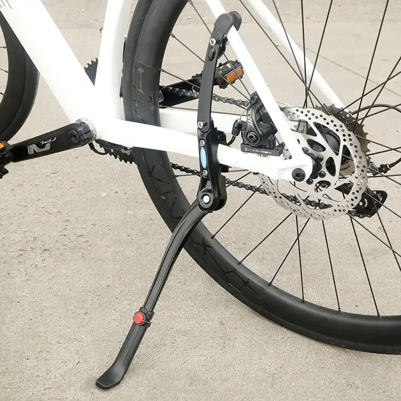 Dual Clamps Kickstand for 24-29in Bicycles - Quick Height Adjust Parking Rack