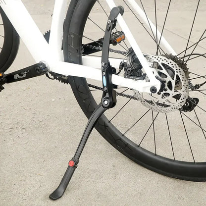 Dual Clamps Kickstand for 24-29in Bicycles - Quick Height Adjust Parking Rack