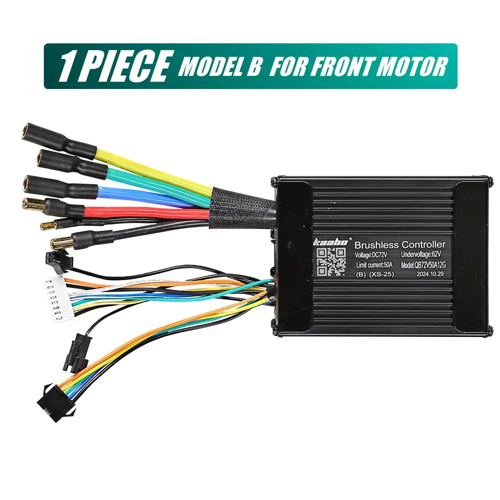 72V50A Sine Wave Controller for 72V 11-Inch KAABO WOLF KING GT PRO Electric Scooter With TFT Center Display for Front Rear Motor