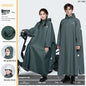 Women's Raincoat Riding Bike Full-body Rainproof Men's Adult One-piece Thick Electric Car Oxford Cloth Motorcycle Rain Poncho green