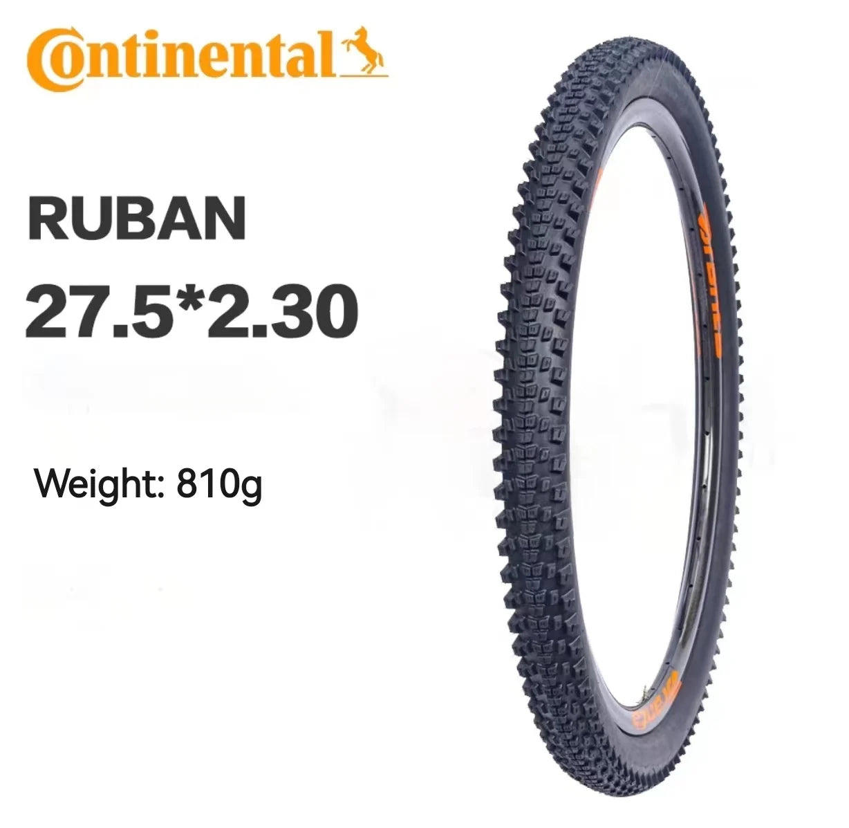 CONTINENTAL Ruban MTB Tire 27.5/29 x 2.1/2.3/2.6 Pure Grip Compound Shield Wall System Non-Folding Tire Steel Wire Tyre 1pcs 27.5x2.3 Black China