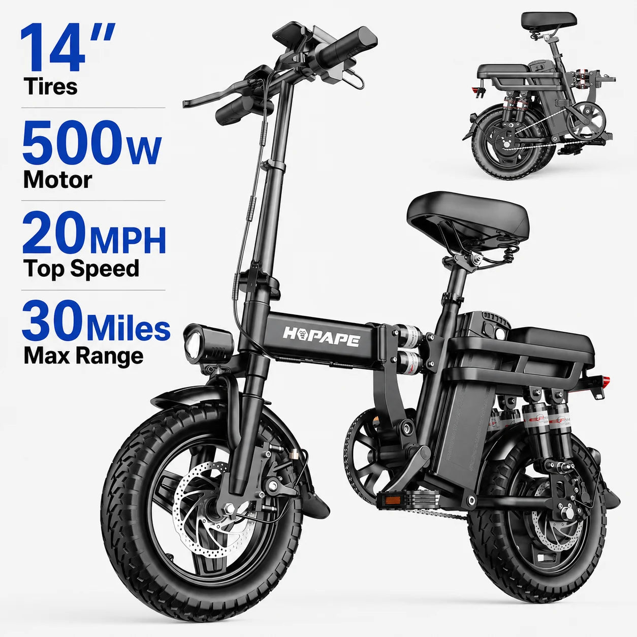 14in Tire 20MPH 500W