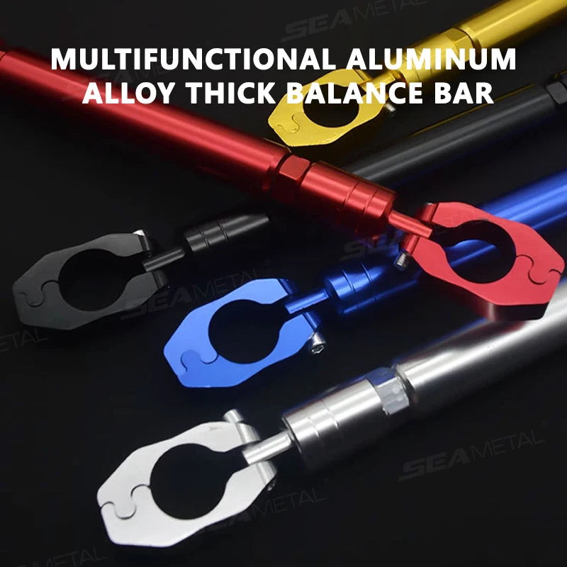SEAMETAL Motorcycle Thick Balance Bar Universal 22mm Aluminum Crossbar Strengthen Handlebar Extended Motorbike Reinforce Lever
