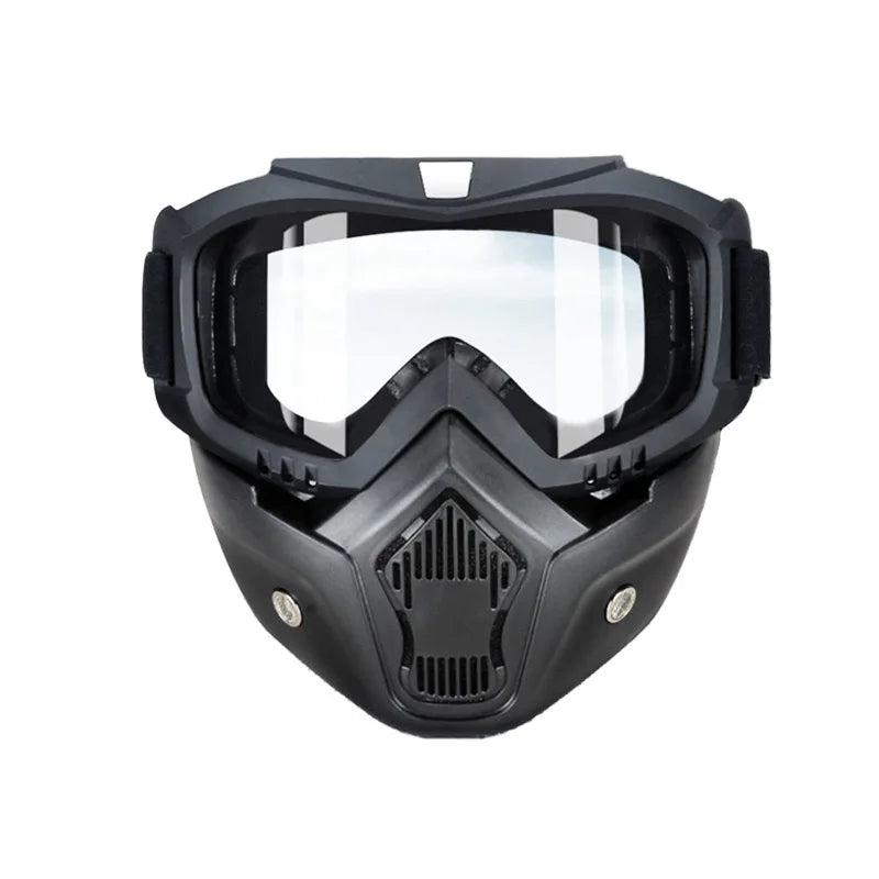Goggles Full Face Hd Transparent Fog-proof Sand-proof Electric Welding Protective Glasses Versatile Breath-proof Windproof Mask Transparency-lens