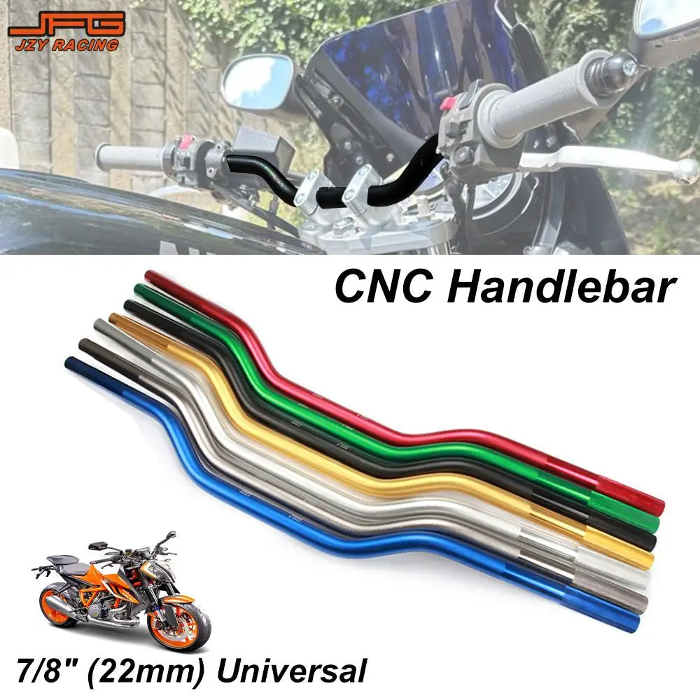 Motorcycle 7/8" 22mm Handlebar Handle Bar Aluminum Alloy Handlebars Anti-rust Handle Bars for KTM HONDA SUZUKI YAMAHA Universal