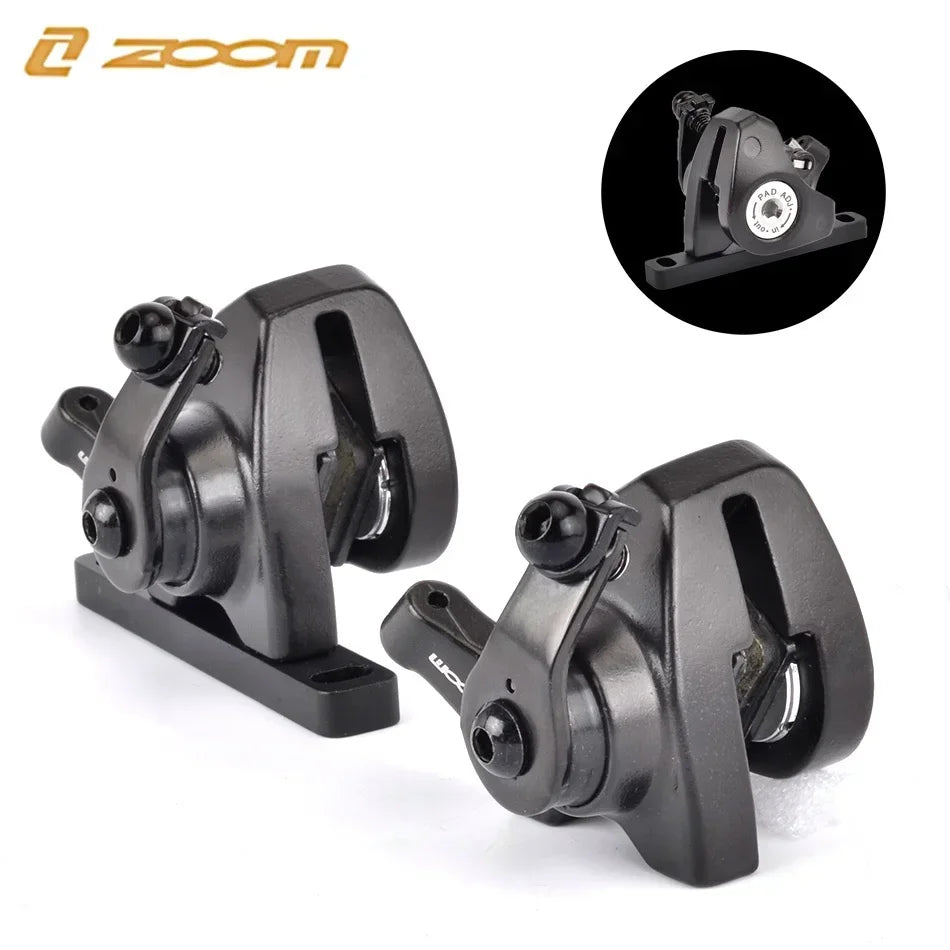 ZOOM DB580 Road Bike Line Pull Flat Mount Dual Piston Mechanie Disc Brake 140mm Disc Brake Caliper Ultralight Bike Accessories