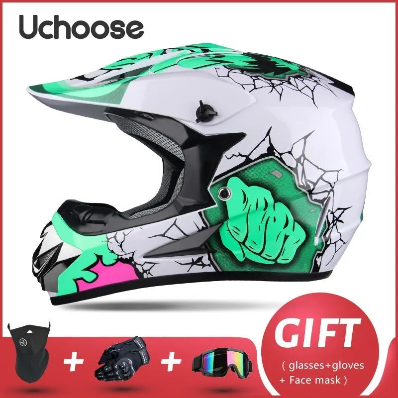 Adults Children Professional Off-road Helmet Motorcycle Helmet Downhill DOT Racing Motorcycle