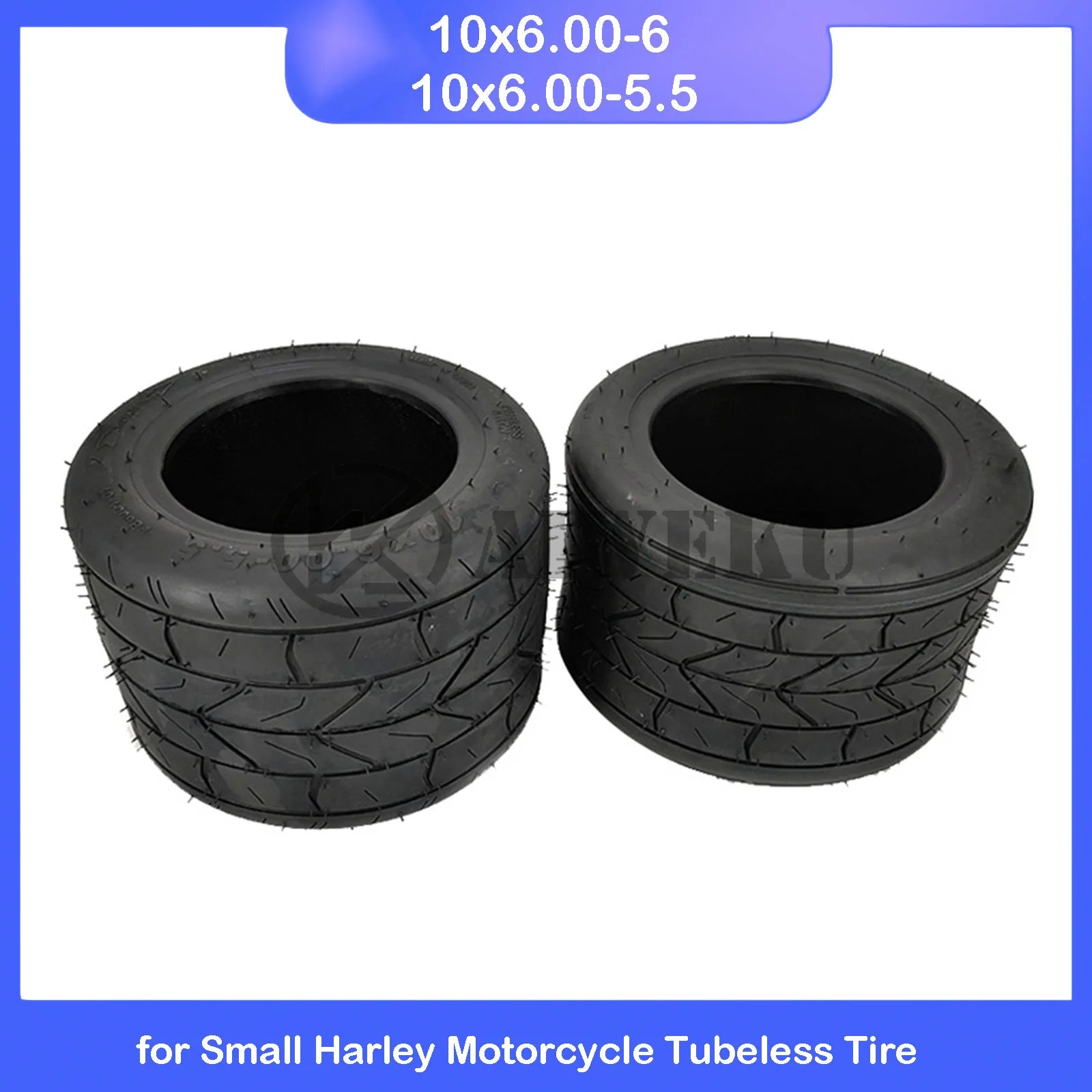 Electric Scooter Motor Special Tyre 10'' Widened Vacuum Tyres 10*6.00-5.5 for Small Harley Motorcycle Tubeless Tire 10x6.00-6