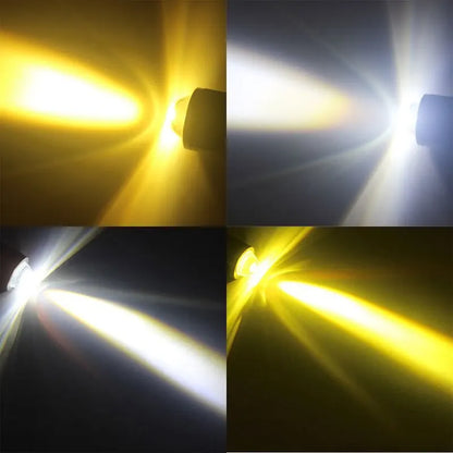 1Pcs H4 LED Motorcycle Headlight H6 BA20D P15D CSP Led Lens White Yellow Hi Lo Beam Spotlight Motorbike Scooter Running Lamp