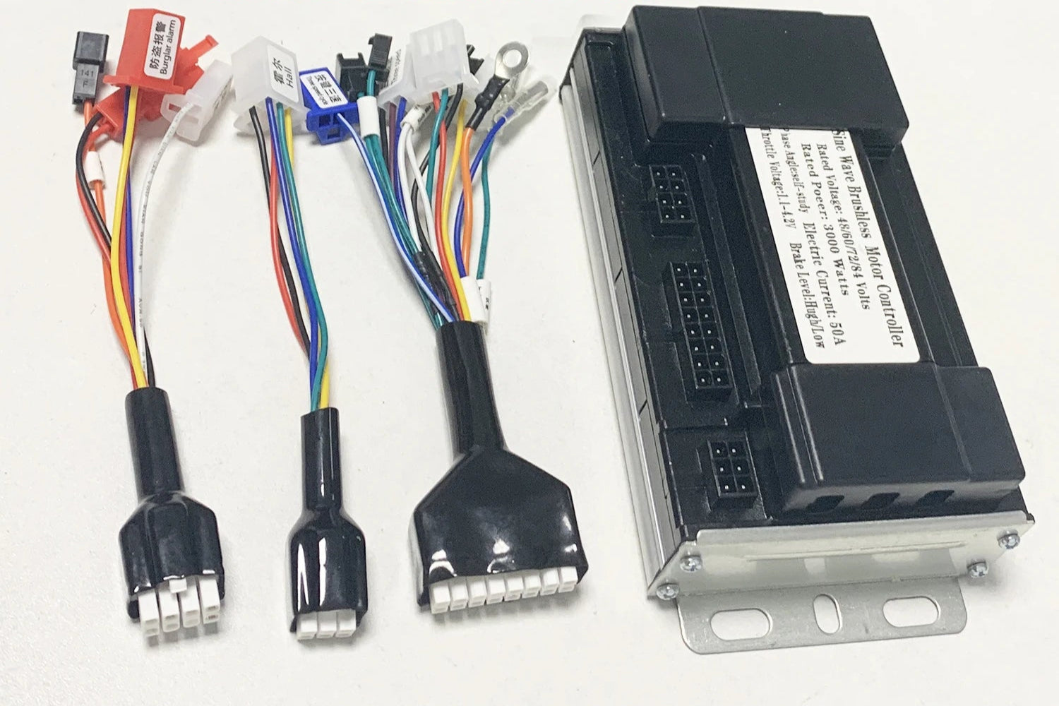 three mode sine wave controller 48V 52V 60V 72V 1500W 2000W 2500W 3000W e-bike brushless moter dc controller 50A for E-scooter