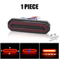 3 in 1 Motorcycle Led Brake Tail lamp Turn signal Light DRL Sequential Signal Lamps Taillight For Truck Trailer RV Cafe Racer 1pc 45leds 125mm