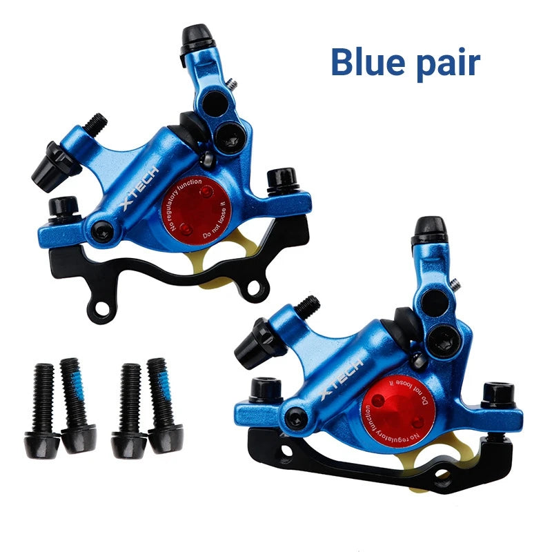 ZOOM XTECH HB100 MTB Oil Disc Hydraulic Brake Disc Brake Line Pull Calipers Front & Rear G3 rotors 120/140/160/180MM MT200 M315 Blue Pair