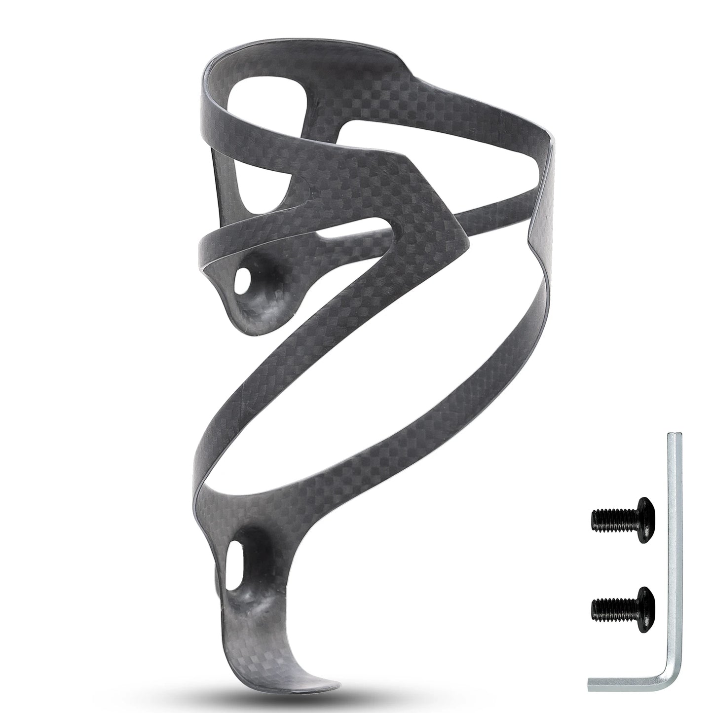 HUALONG 3K Carbon Fiber Bicycle Water Bottle Cage MTB Road Bike Water Bottle Holder Cages, Matte Black, Weight (16±2g)