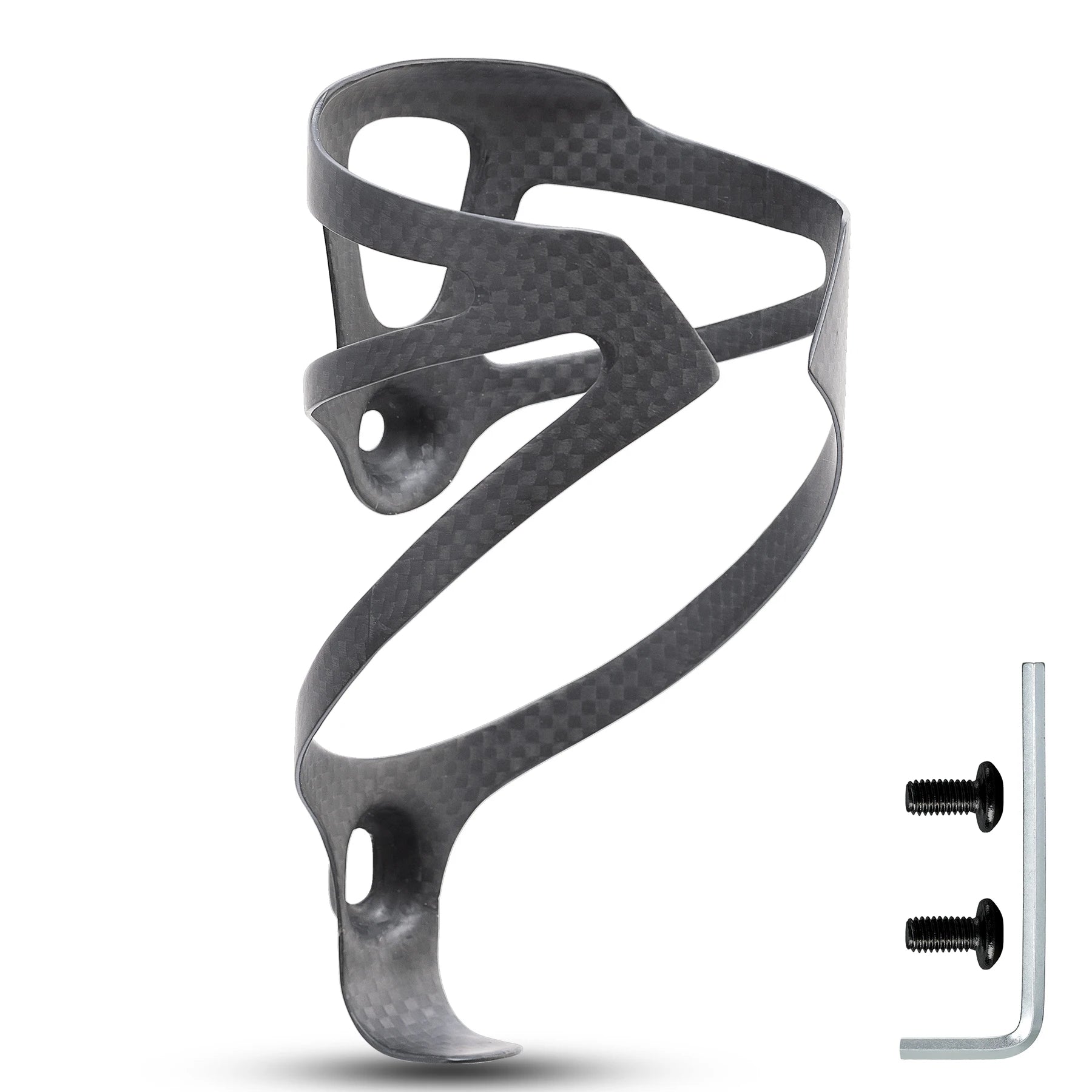 HUALONG 3K Carbon Fiber Bicycle Water Bottle Cage MTB Road Bike Water Bottle Holder Cages, Matte Black, Weight (16±2g)