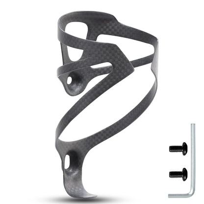 HUALONG 3K Carbon Fiber Bicycle Water Bottle Cage MTB Road Bike Water Bottle Holder Cages, Matte Black, Weight (16±2g)