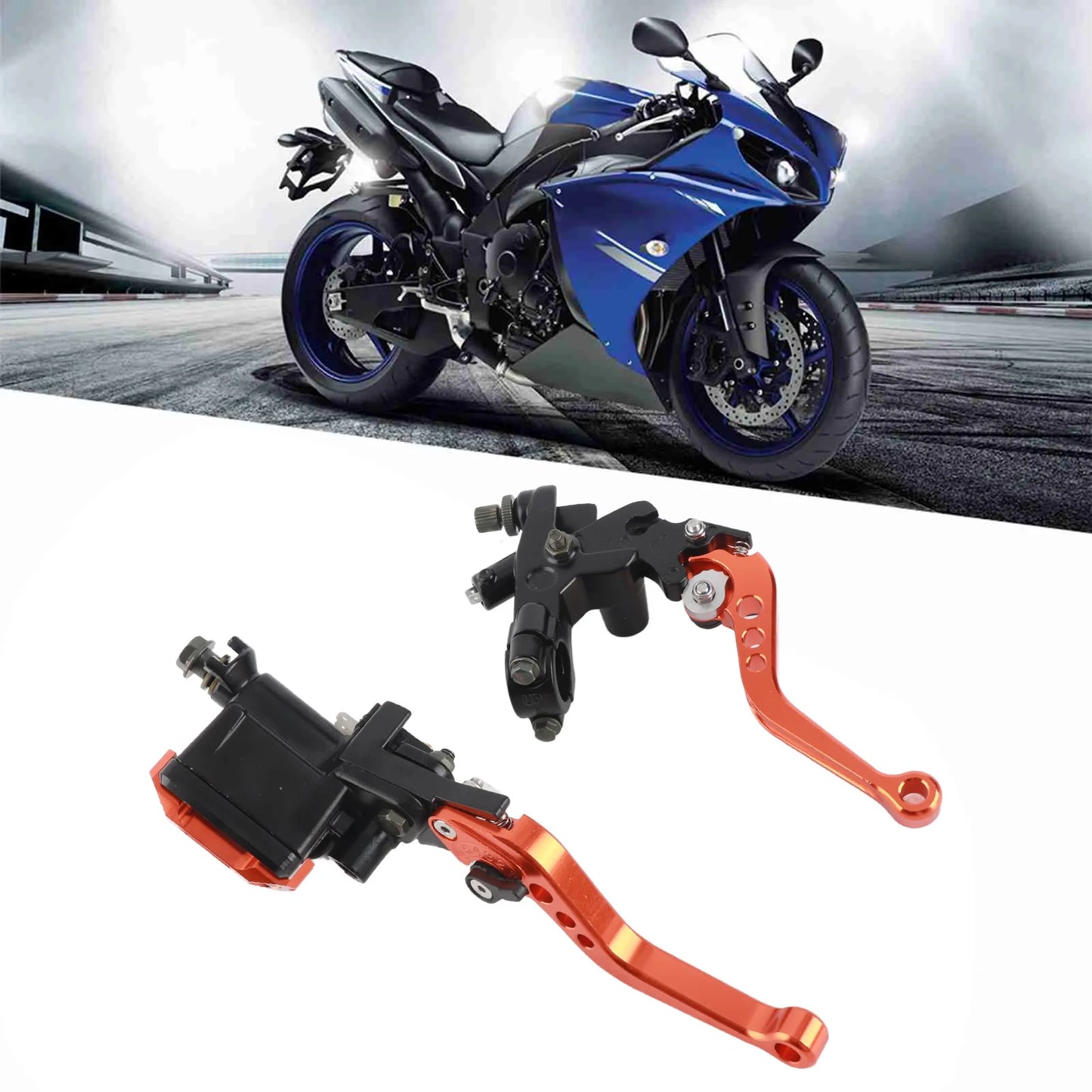 New 1 Pair 22mm Universal Motorcycle Handlebar Master Cylinder Levers Handle Hydraulic Brake Pump Clutch Adjustable Hand Lever