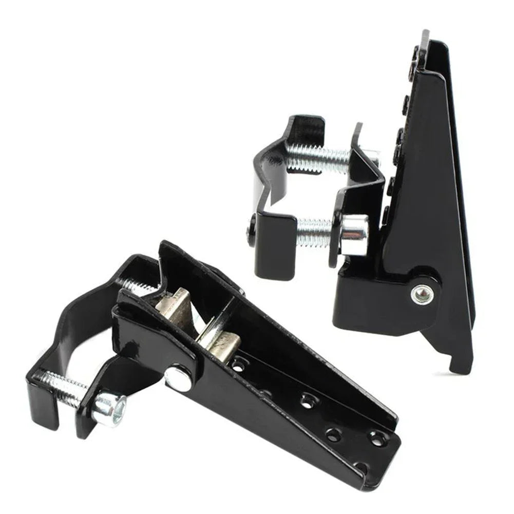 Bicycle Retro Fork Foot Step Peg Steel Foldable Chrome MTB Bike Motorcycle Universal Front Rear Pedals For 24-38mm Diameter