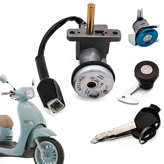Motorcycle Ignition Switch Lock Keys Set for Italika Vitalia 150 （2020-2024） F04020258 Switch Kit