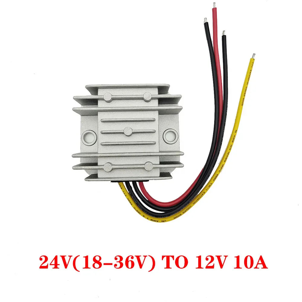 DC 24V 36V 48V 60V 72V 18-90V to 12V 10A 20A 30A 40A DC DC Converter Step Down Voltage Regulator Transformer Car Power Supply 10A24V(18-36V)to12V Universal 12V