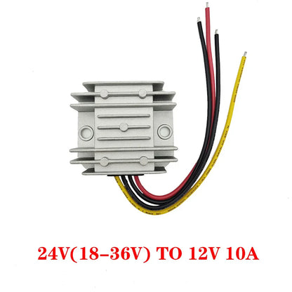 DC 24V 36V 48V 60V 72V 18-90V to 12V 10A 20A 30A 40A DC DC Converter Step Down Voltage Regulator Transformer Car Power Supply 10A24V(18-36V)to12V Universal 12V
