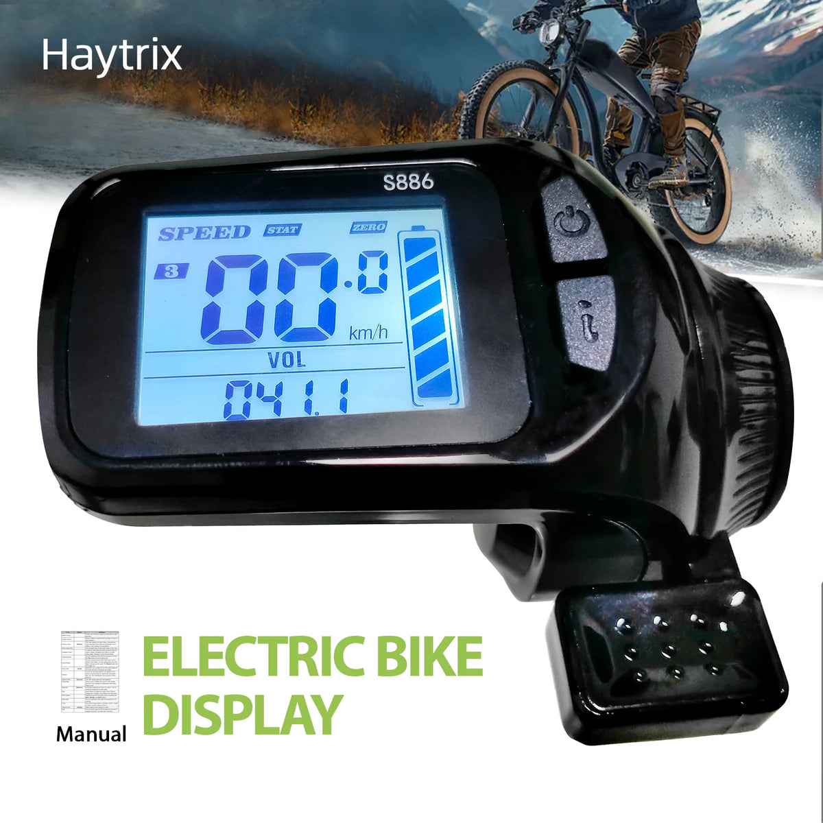 Haytrix S886TH UART2 electric bicycle speedometer display