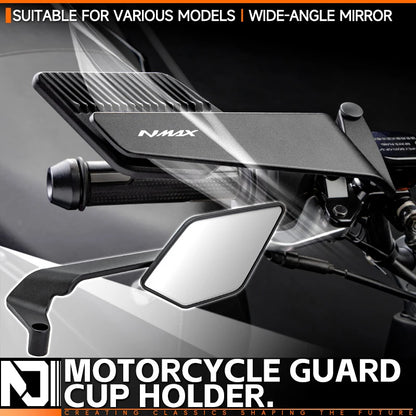 Motorcycle Folding Wind Wing Aluminum Alloy Side Rearview Mirror For YAMAHA NMAX VMAX TMAX NMAX155 NMAX150 NMAX125 NMAX Upgrade
