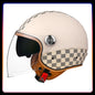 Motorcycle Helmet Handmade Leather Men Women Open Face Helmet Double Visor Jet Helmets TYPE G CHINA