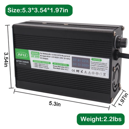 67.2V 2A Lithium Li-ion Charger For 16S 59.2V 60V With Fan OLED Display Fast Smart